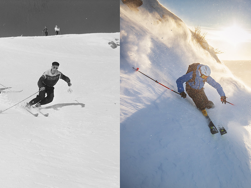 Sol og snø i alpinbakken på Skeikampen