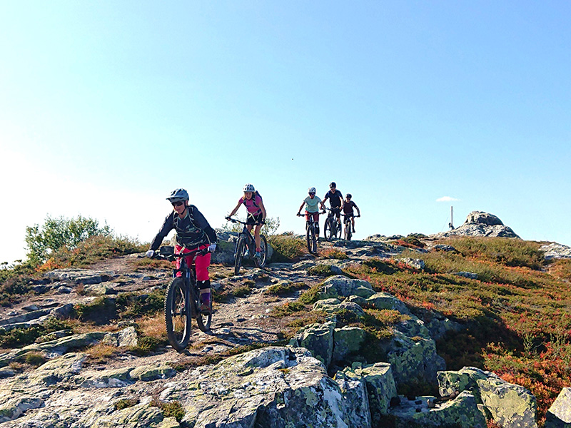 to personer som smiler til hverandre meg hver sin sykkel