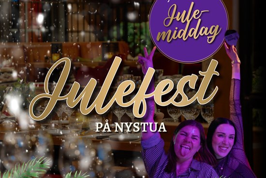 Promosjonell plakat for Julefest på Nystua