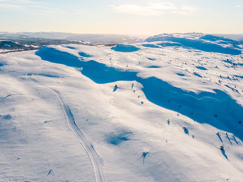 Vakkert vinter landskap på fjellet, Skeikampen